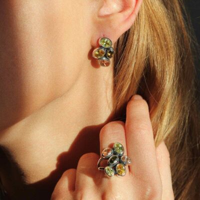 серебряное серьги
