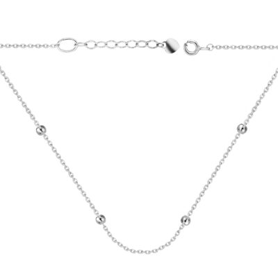 серебряное колье