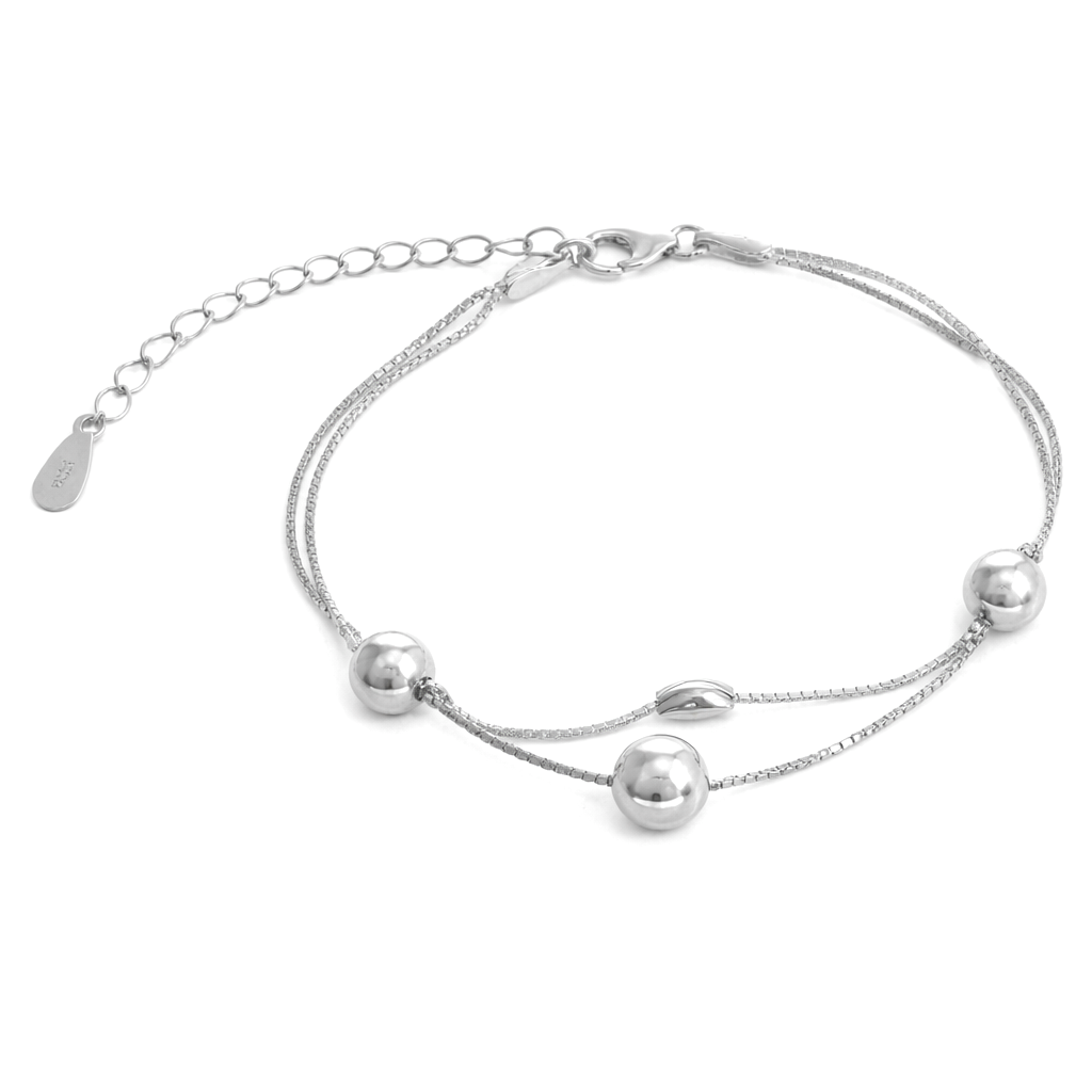 Серебряный браслет с шариками Бабл