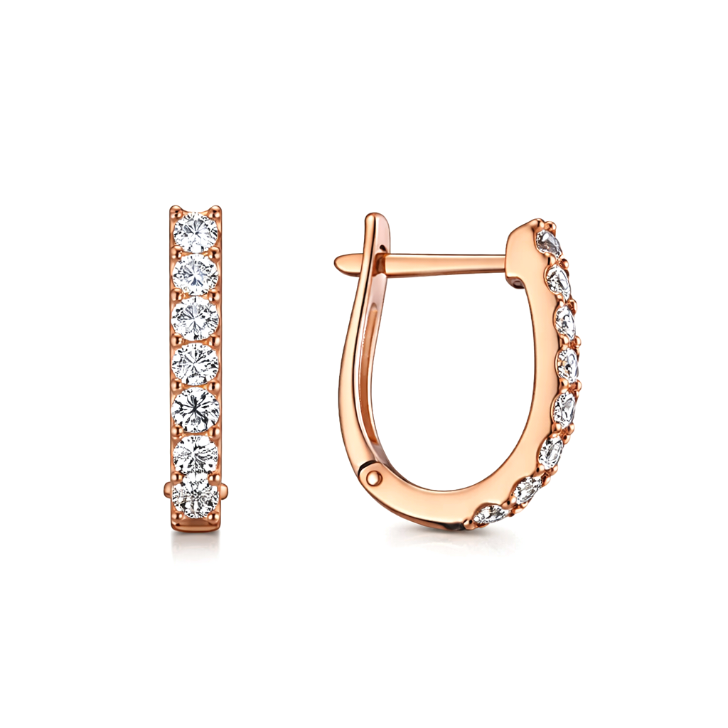 Золоті сережки з діамантами