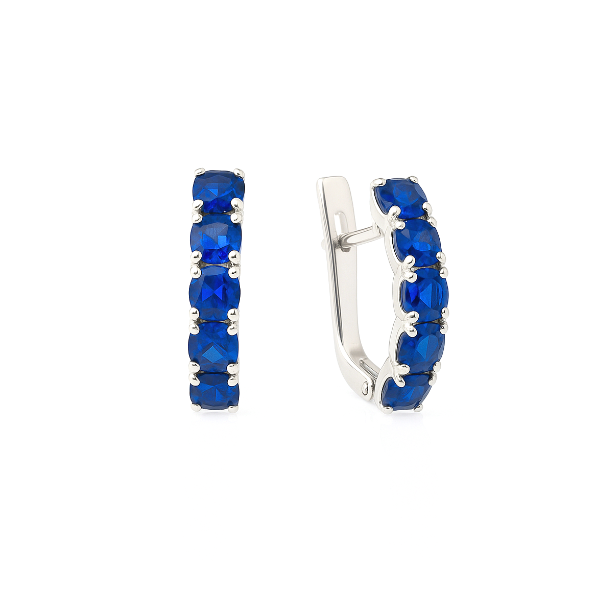 Сережки срібні з сапфірами Сенуріа