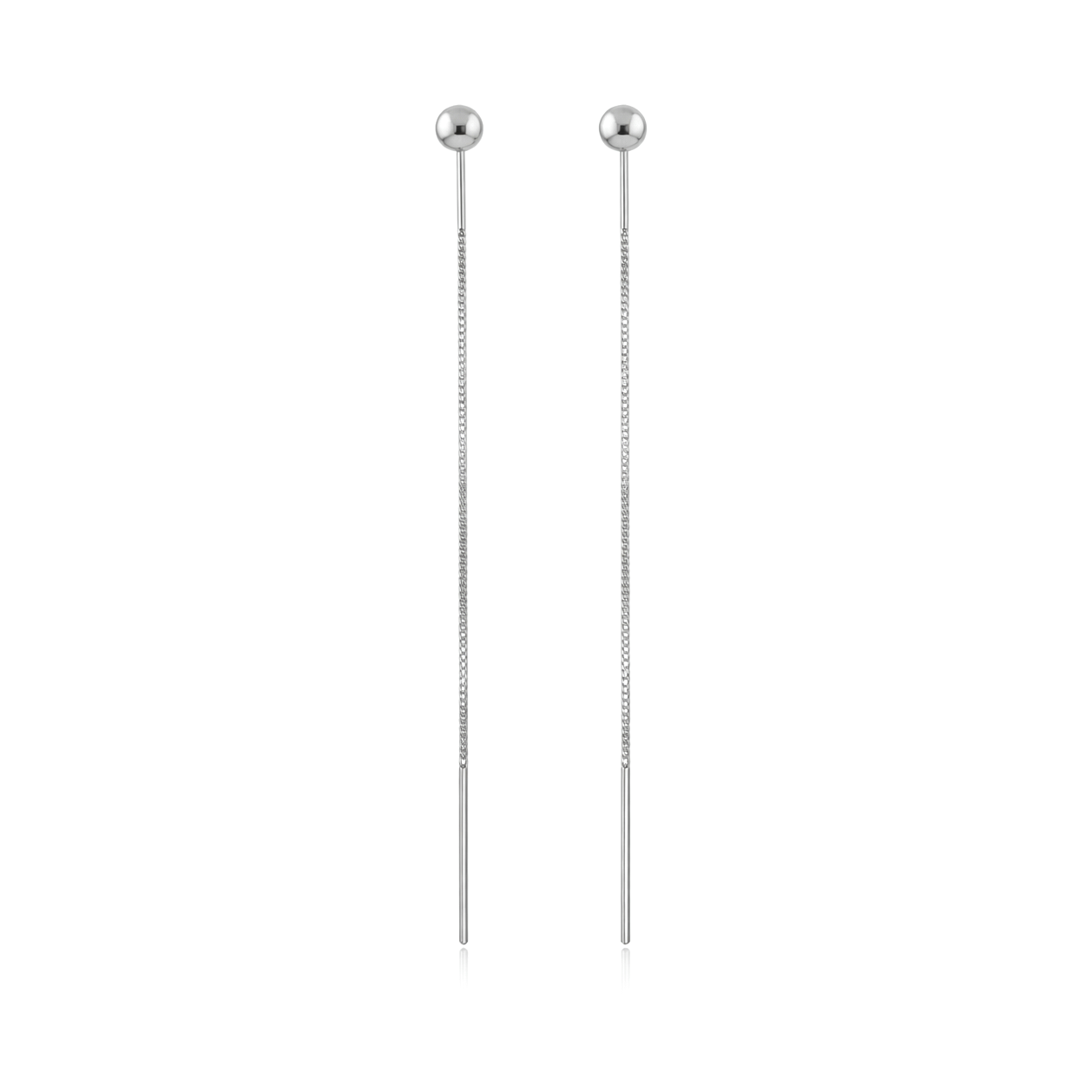 Срібні сережки-протяжки Скай