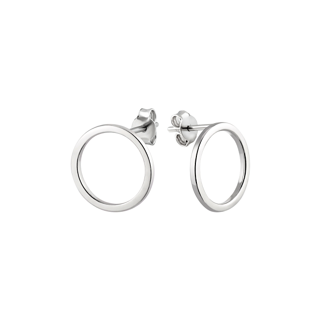 Серебряные серьги Круг