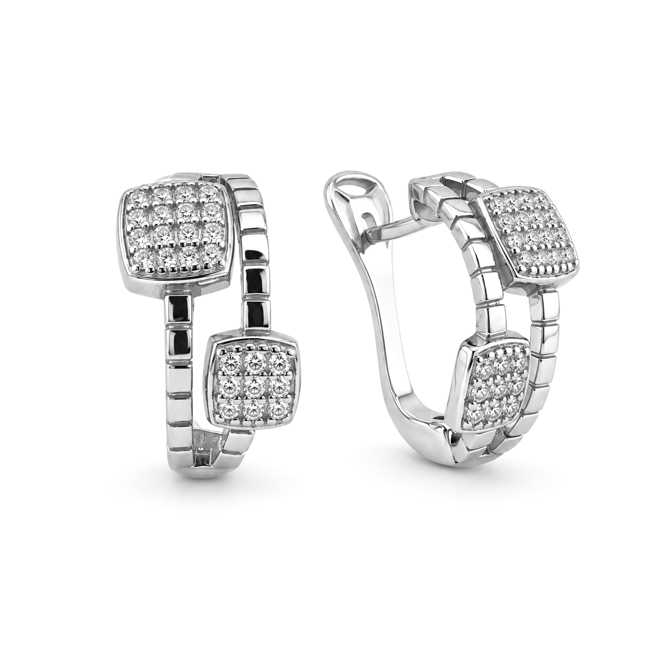 Серебряные серьги Рио